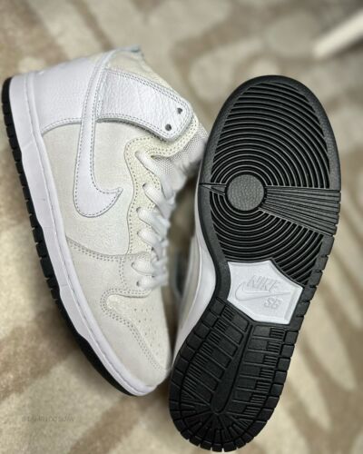 AntiHero x Nike SB Dunk High Pro | Mens Size 12 | White Cream Grey Black Crackle