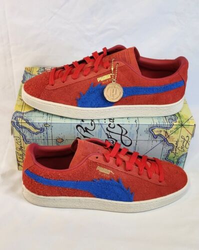 Puma x One Piece Suede 'BUGGY' | MENS SZ 12 | Ultra Red Anime Collab Ships FAST!