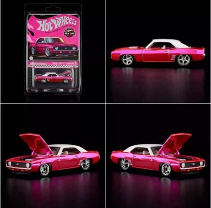 RLC Hot Wheels Collectors 1969 Chevy Camaro Pink SS Opening Hood RLC Exclusive!