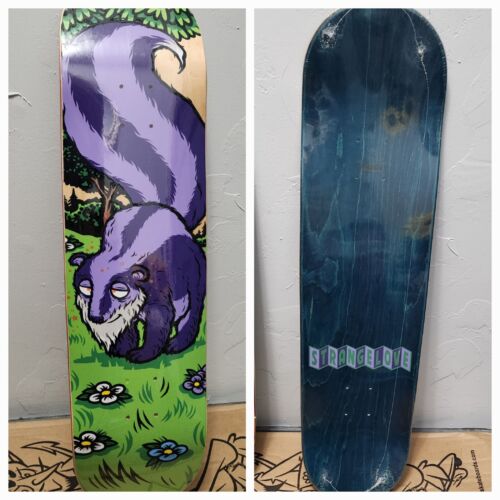 Strangelove 420 Skateboards Grandaddy Purple Skunk Deck Todd Bratrud Blue Stain