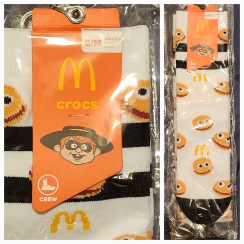 Crocs x Hamburglar McDonald's Socks | Size S/M | Silly Odd Socks Great Gift!