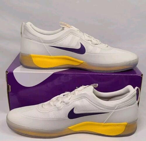 Nike SB Nyjah Free 2 NBA Lakers LeBron | Mens Sz 12 | + Yellow & Purple Laces!🔥