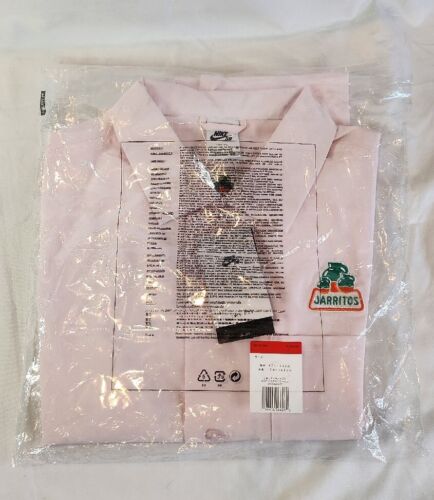 Nike SB x Jarritos Size LARGE Button Up Bowling Shirt Pearl Pink SHIPS FAST