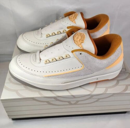 Air Jordan 2 Retro Low Melon Tint Mens Size 12 Brand New Off-White Orange Cream