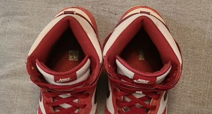 Nike Dunk High LR Team University Red 487924-660 Mens 13 FITS LIKE 11.5