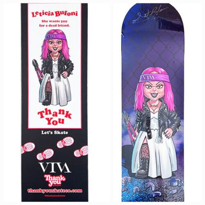 SIGNED Leticia Bufoni x Bride Of Chucky Deck Thank You Halloween Collectors Box!