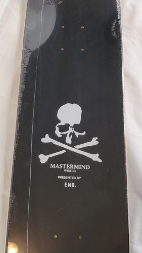 Mastermind World x END Black Skull Limited Edition Skateboard Deck Black & White
