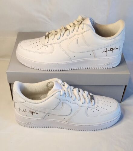 Nike Air Force 1 x Travis Scott Utopia Album -Mens Size 12- Low Top Triple White