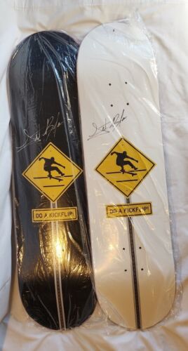 2 DO A KICKFLIP! Leticia Bufoni Signed Deck WHITE & BLACK Autographed Berrics