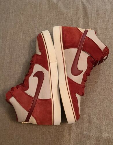 Nike Dunk High LR Team University Red 487924-660 Mens 13 FITS LIKE 11.5