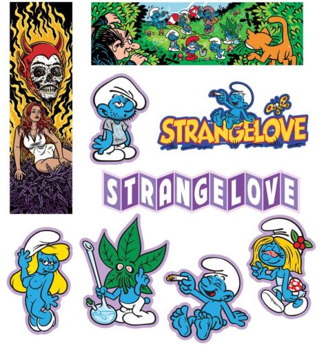 Strangelove 420 Skateboards Sean Cliver Series #20 Decal Stickers INDICA BLEND