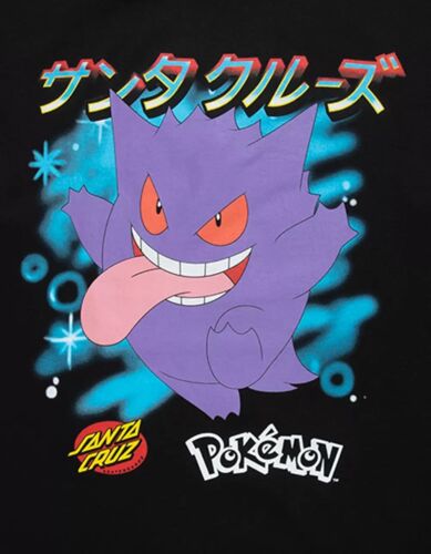 Santa Cruz x Pokémon Ghost Type 3 Gengar T Shirt Mens Size Large Black Blind Bag