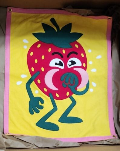 Strangelove Skateboard Oxford Pennant Handmade Strawberry Cough Wool Flag SUPER RARE!!!