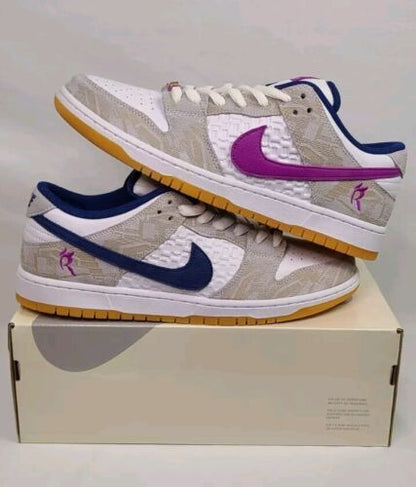 Nike SB Dunk Low PRM Rayssa Leal | Mens Sz 12 | Purple & Blue Swoosh Extra Laces
