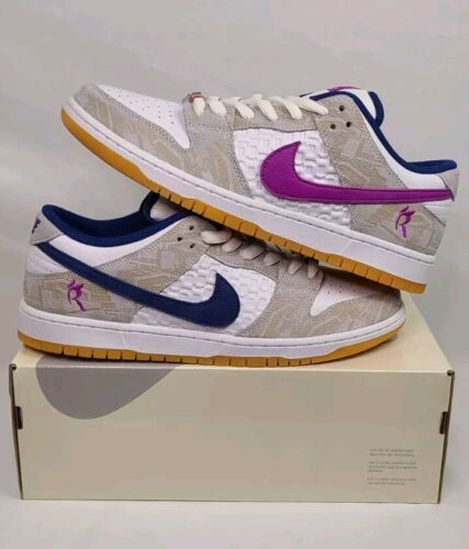 Nike SB Dunk Low PRM Rayssa Leal | Mens Sz 12 | Purple & Blue Swoosh Extra Laces