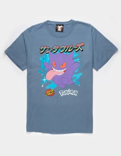 Santa Cruz x Pokémon Ghost Type 3 Gengar Premium T Shirt Mens Size XL Blue NWT