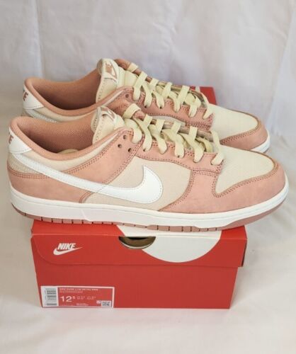 Nike Dunk Low Retro Premium | Mens Size 12.5 | Red Stardust Sanddrift Pink