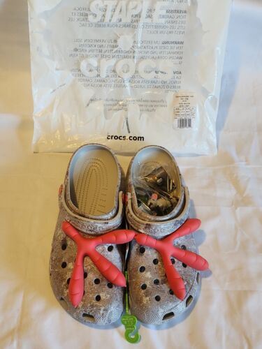 Crocs x Staple Pigeon Sidewalk Luxe Classic Clog Men Size 13 BRAND NEW + JIBBITZ