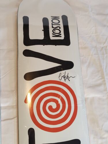 SIGNED Eric Koston STOVE Deck Autographed Skateboard Blue Stain🔥