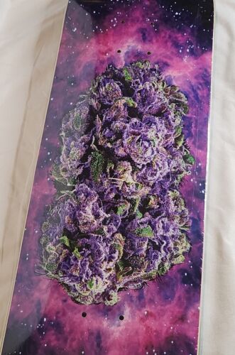 Strangelove 420 Skateboards COSMIC NUG Deck SLICK BOTTOM Art By Todd Bratrud Stoner Holiday Art