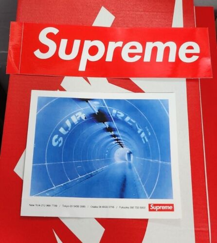 Supreme New York Tunnel Sticker + Supreme Red Box Logo Sticker NEW 2024 Set