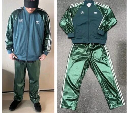 Adidas x Korn Green Sequin Jacket And Pants SET | Size LARGE | Only 900 Made!!