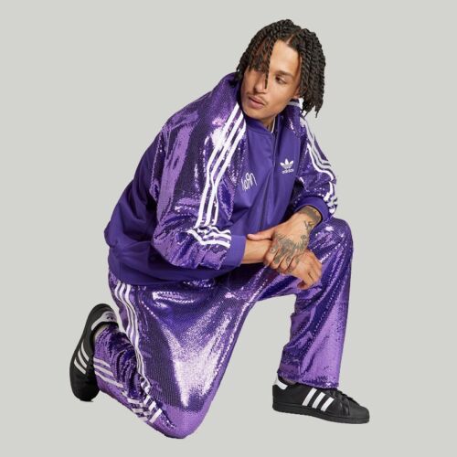 Adidas x KoRn Purple Sequin Track Pants | Size SMALL | NWT 30th Anniversary 🔥