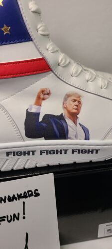 Donald Trump FIGHT FIGHT FIGHT High Top Sneakers | Size 13 | LIMITED To 5000 🔥
