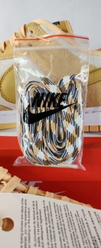 Nike Dunk Low LX Gold Suede Mens Size 12 / Womens 13.5 Extended Size A+ QUALITY