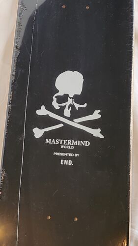 Mastermind World x END Black Skull Limited Edition Skateboard Deck Black & White