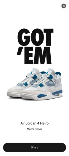 Air Jordan 4 Retro Military Blue 2024 | Mens Size 12 | NEW IN BOX Ships FAST