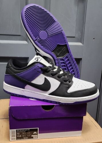 Nike SB Dunk Low Pro Court Purple | Mens 12 | Black White Purple Panda