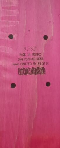 Strangelove Grape Ape HOT PINK Skateboard Deck Todd Bratrud Sean Cliver 9.75 NEW