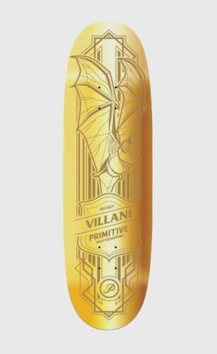 RaRe Primitive Franky Villani Gold Foil Embossed Bat Skateboard Deck New Sealed