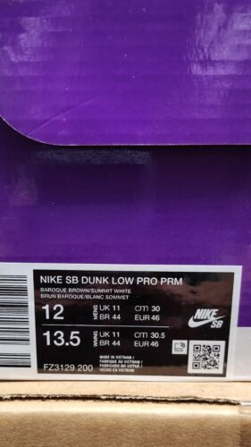 Nike SB Dunk Low BIG MONEY SAVINGS | Mens Size 12 | Baroque Brown Summit White