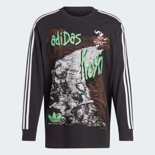 Adidas x Korn Long Sleeve Graphic Shirt | Size MED | Loose Fit Tee FTL 2024 NWT