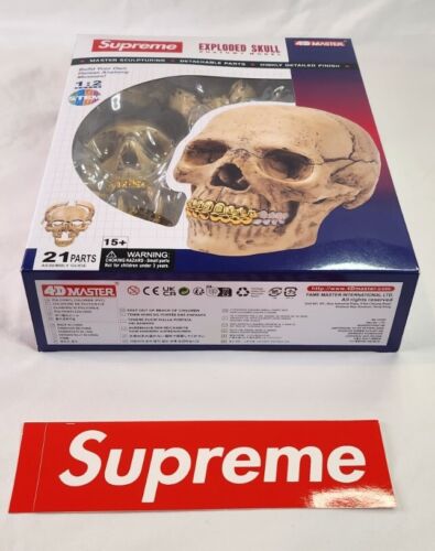 4D Supreme Human Skull With Gold Grill FW2023 Model / Puzzle NEW IN BOX!