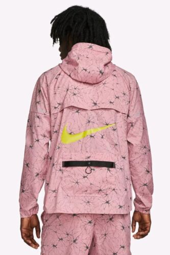 Sz Large - Nike Repel UV D.Y.E. Men's Running Windrunner Jacket | NWT Pink Black