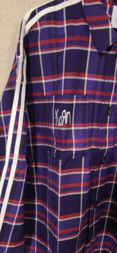 Adidas x Korn Long Sleeve Purple Flannel | Size 2XL | Oversized Fit NWT XXL 🔥