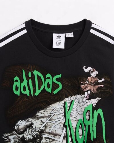 Adidas x Korn Long Sleeve Graphic Shirt | Size MED | Loose Fit Tee FTL 2024 NWT