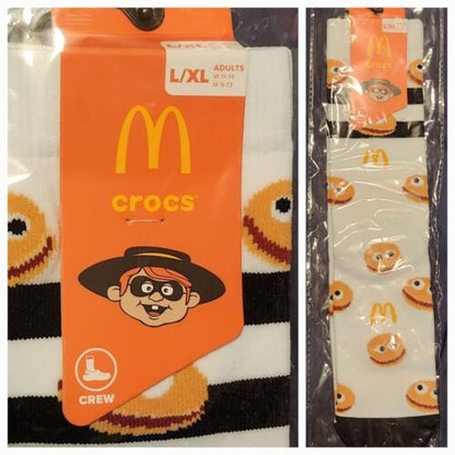 Crocs x Hamburglar McDonald's Socks | Size L/XL | Silly Odd Socks Ships FAST!
