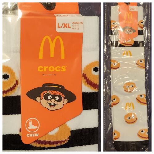 Crocs x Hamburglar McDonald's Socks | Size L/XL | Silly Odd Socks Ships FAST!