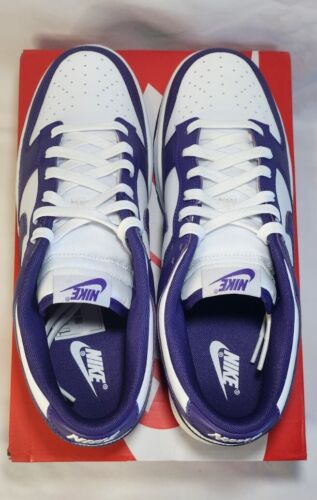 Nike Dunk Low Retro "Court Purple" | Mens Size 12 | White Purple Leather NEW