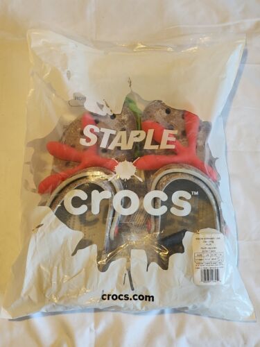 Crocs x Staple Pigeon Sidewalk Luxe Classic Clog Men Size 13 BRAND NEW + JIBBITZ