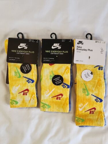 Nike SB x Ebay Everyday Plus Socks Size SMALL Mens 3-5 / Wmns 4-6 Sandy Bodecker