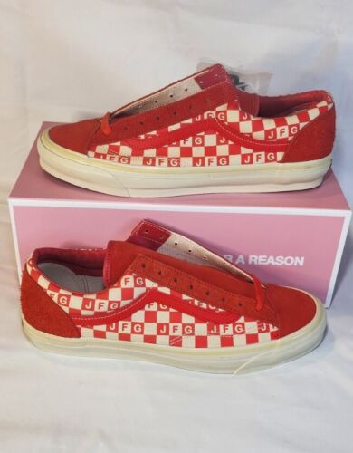 JFG Joe FreshGoods x VANS OG Style 36 Lx Red Honeymoon Mens Size 12 Checkerboard