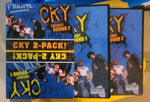 CKY 2 Pack DVD Box Set SIGNED By BAM MARGERA April Phil Trilogy Round 1 & 2 NEW!