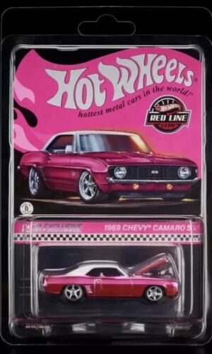 RLC Hot Wheels Collectors 1969 Chevy Camaro Pink SS Opening Hood RLC Exclusive!