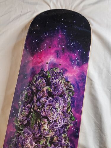 Strangelove 420 Skateboards COSMIC NUG Deck Art By Todd Bratrud Stoner Holiday Art