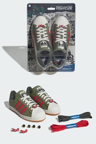 Adidas x TMNT Shell-Toe Sneakers | Mens US Size 12.5 | New with small defect HAS COMIC BOOK